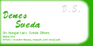 denes sveda business card